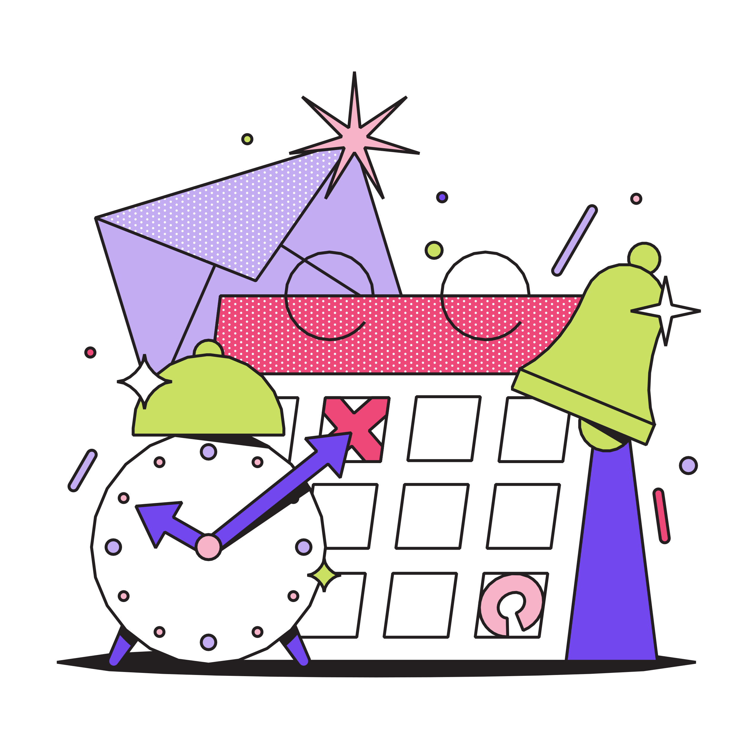 Calendar and alarm for time management